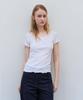 THERYE Shirring 2Way T-Shirt(White)