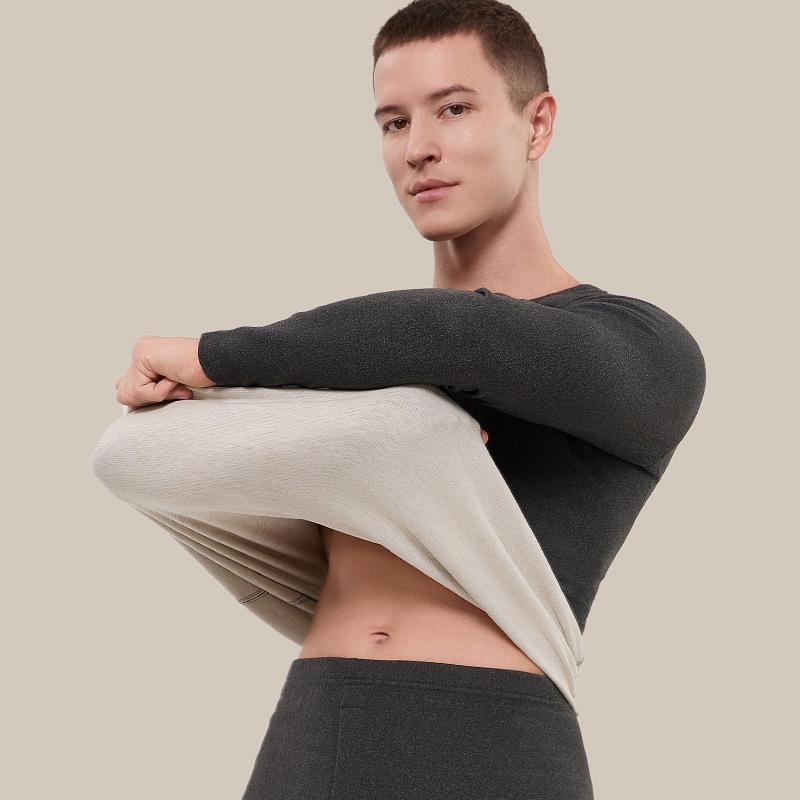 Women's 2024 German Wool Thermal Underwear Set: Seamless Cashmere Silk Shirt & Trousers with Velvet Lining for Autumn/Winter.