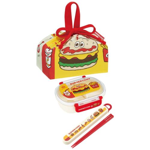 Skater Children's Lunch Box Drawstring Bag Burger Conks Friends Made in Japan KB7-A