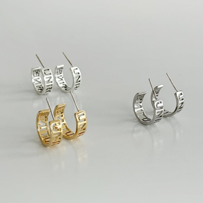 August Harmony Small Unroutine Hoop Earring / 3color