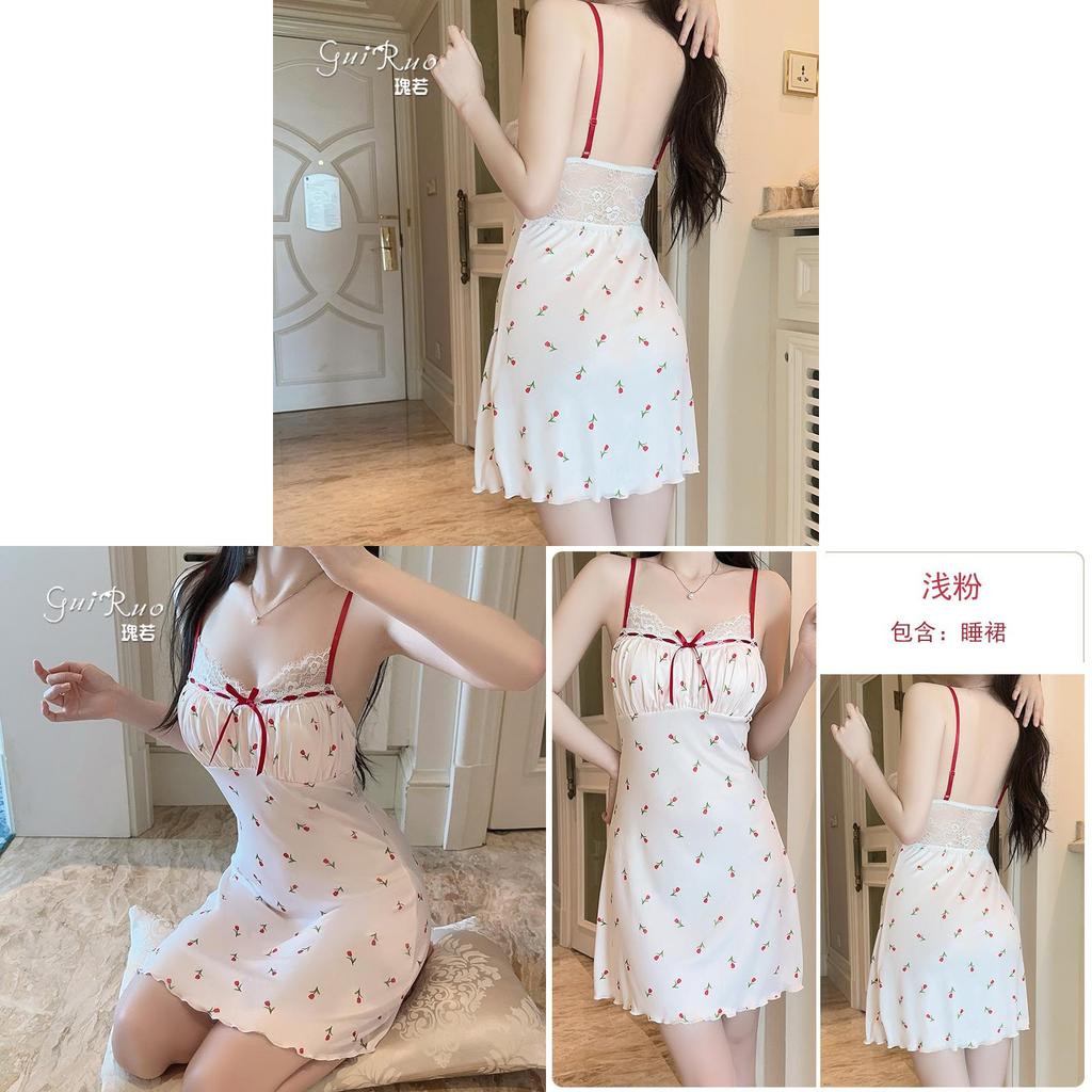 Lingerie Sleepwear Set For Women With V Neck And Breathable Silk Fabric For Home And Nightwear