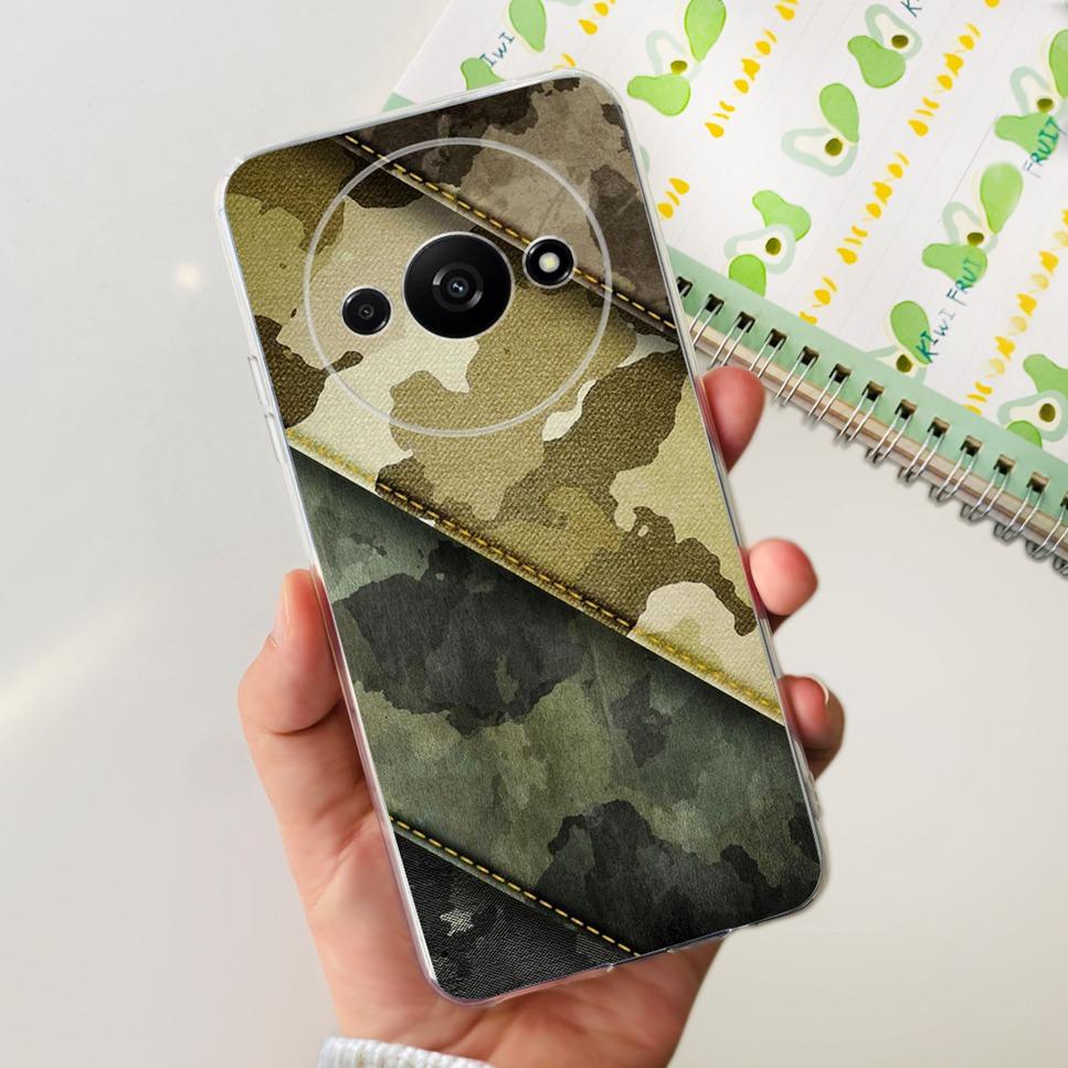 For Xiaomi Redmi A3 4G Case Fashion Girl Cartoon Print Soft Silicone Back Cover For Redmi A3 6.71" Shockproof Phone Case Funda