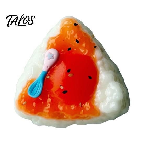 Triangular Rice Ball Squeeze Toy, Anxiety Relief Egg Yolk Rice Ball Toy, Home Office Workers Hand Relaxation Sensory Toy