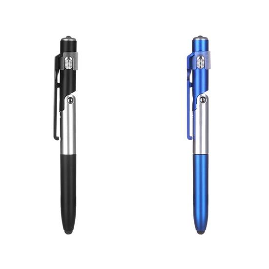 Багатофункціональна складна світлодіодна підставка для мобільного телефону 4 в 1, сенсорна кулькова ручка