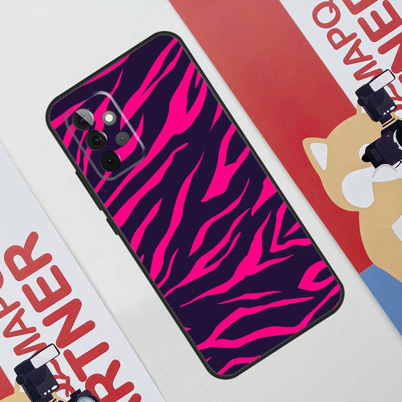 Zebra Stripe Print Case For Samsung Galaxy A36 A35 A55 A06 A16 A26 A56 A53 A32 A52 A33 A13 A14 A34 A54 A17 A15