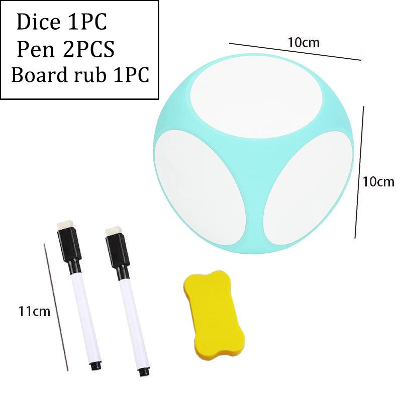 Kids Party Game Diy Blank Dice Toys Eva Write/Erase Reusable Big Dice Party Activity Props Blank Cube Parish Learning Materials