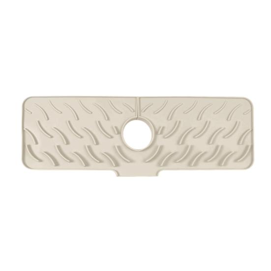 

Силиконовый коврик для раковины Быстросохнущий коврик Защита от брызг на кран Водосборник Коврик против брызг для кухни ванной Short бежевый