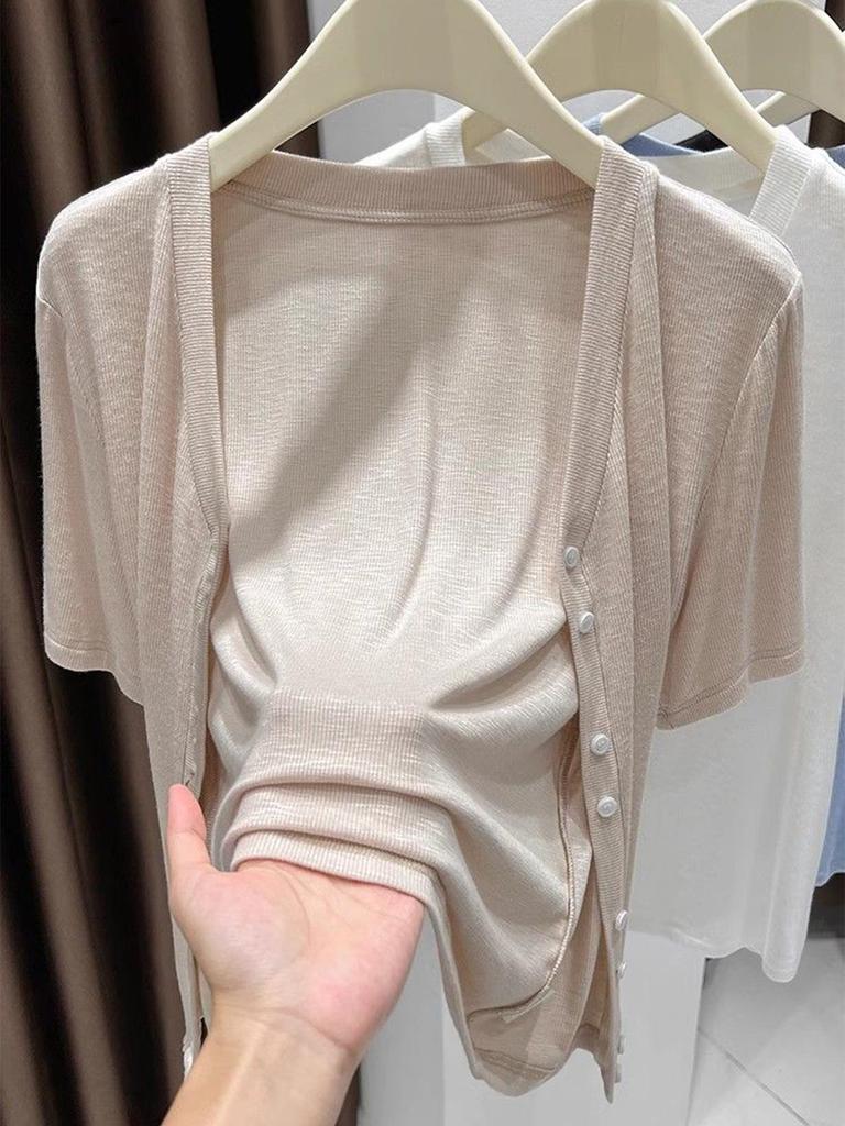 Di Yun Y2K Style Simple Short-Sleeved Women's Shirt - 2026 Spring/Summer Collection