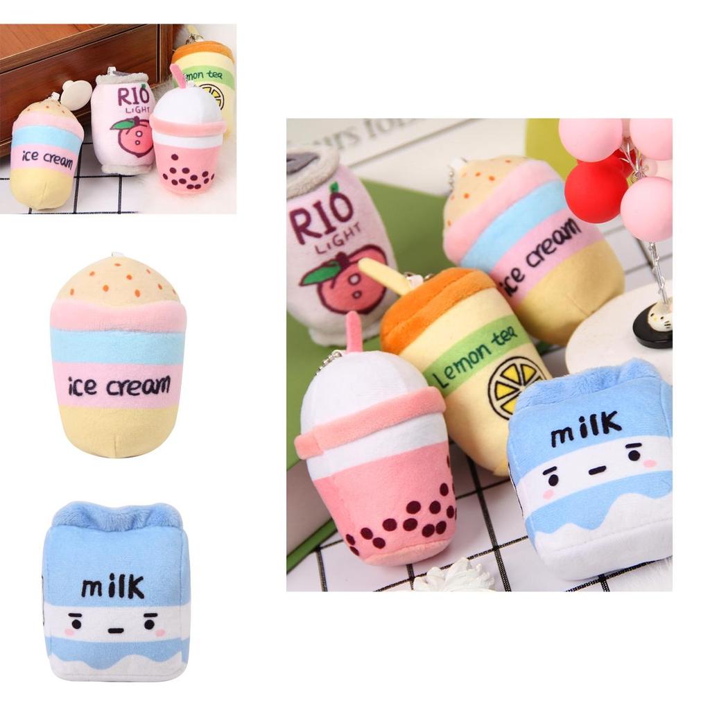 Sweet Bubble Tea Soft Plush Pendant Cute Xmas Gift