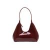 New women's bag, French niche patent leather bag.