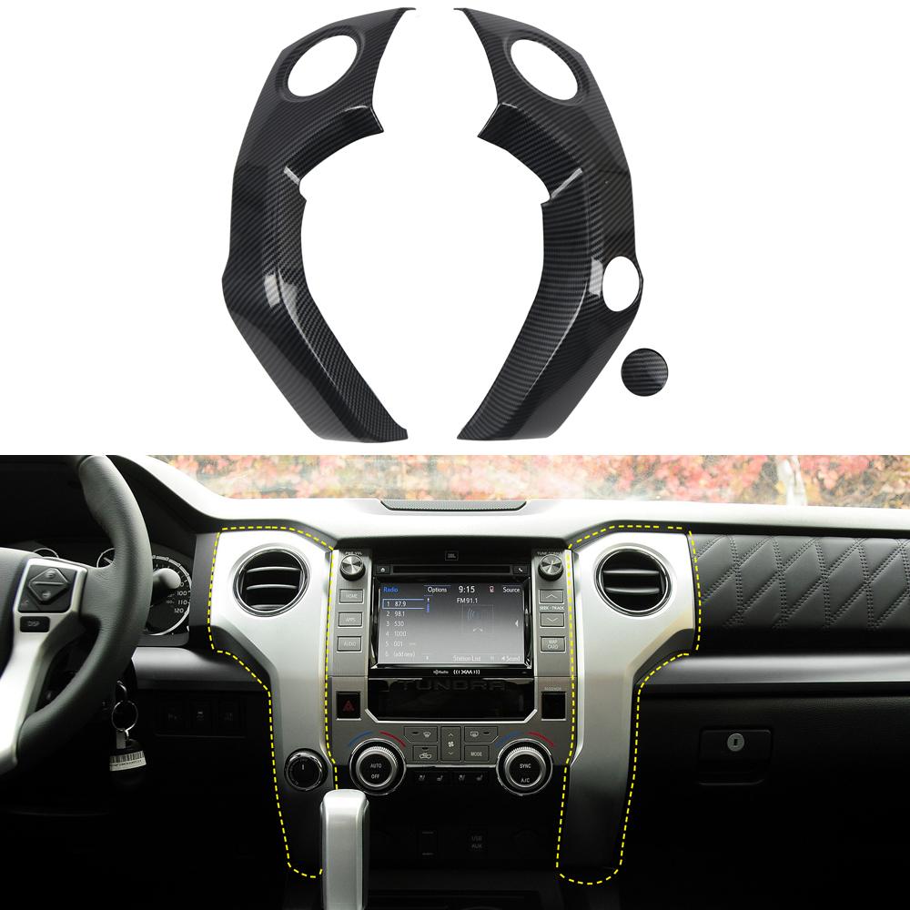 

Накладка на боковой воздуховод приборной панели из АБС-пластика под карбон для Toyota Tundra 2014-21