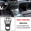 ABS Car Center Console Gear Shift Panel Cover Trim Sticker For Mercedes Benz C GLC Class W205 X235 2015-2021 Auto Accessories