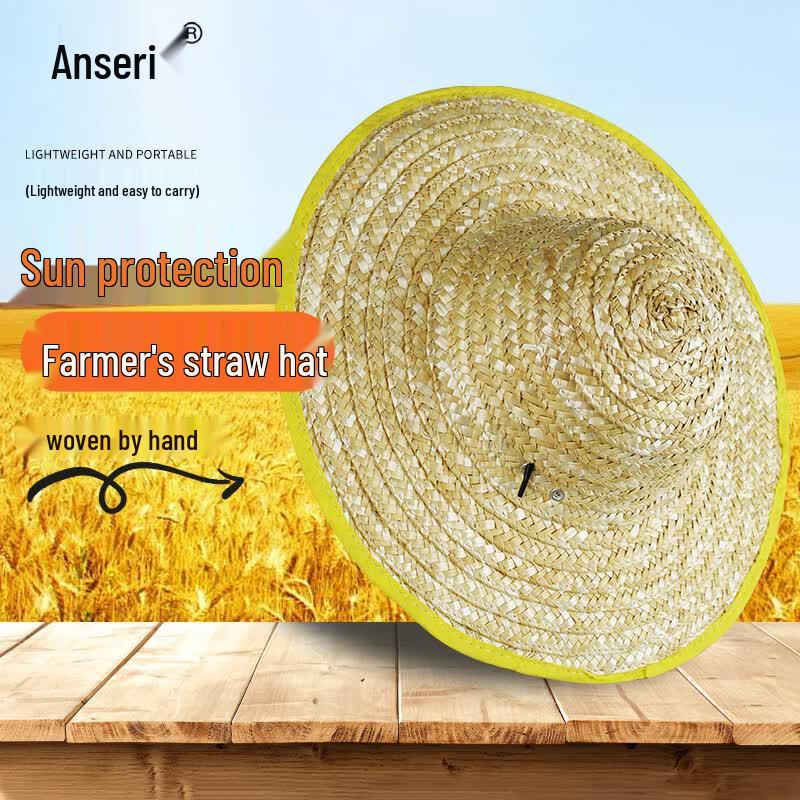 Large Brim Wheat Straw Sun Hat