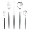 5Pcs Gold Dinnerware Cutlery Set Knife Cake Fork Tea Spoon Dinner Tableware Stainless Steel Flatware Home Kitchen Silverware Set