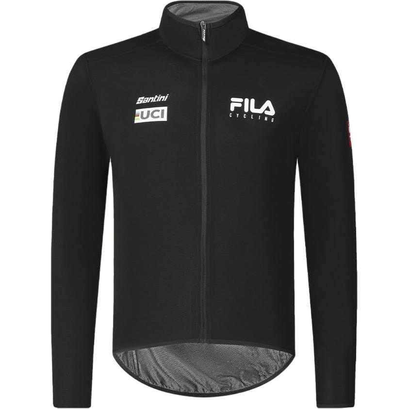 Fila Велосипедная серия Логотип Мягкая Удобная Куртка-стойка Мужские куртки Черный A11M448505F-BK