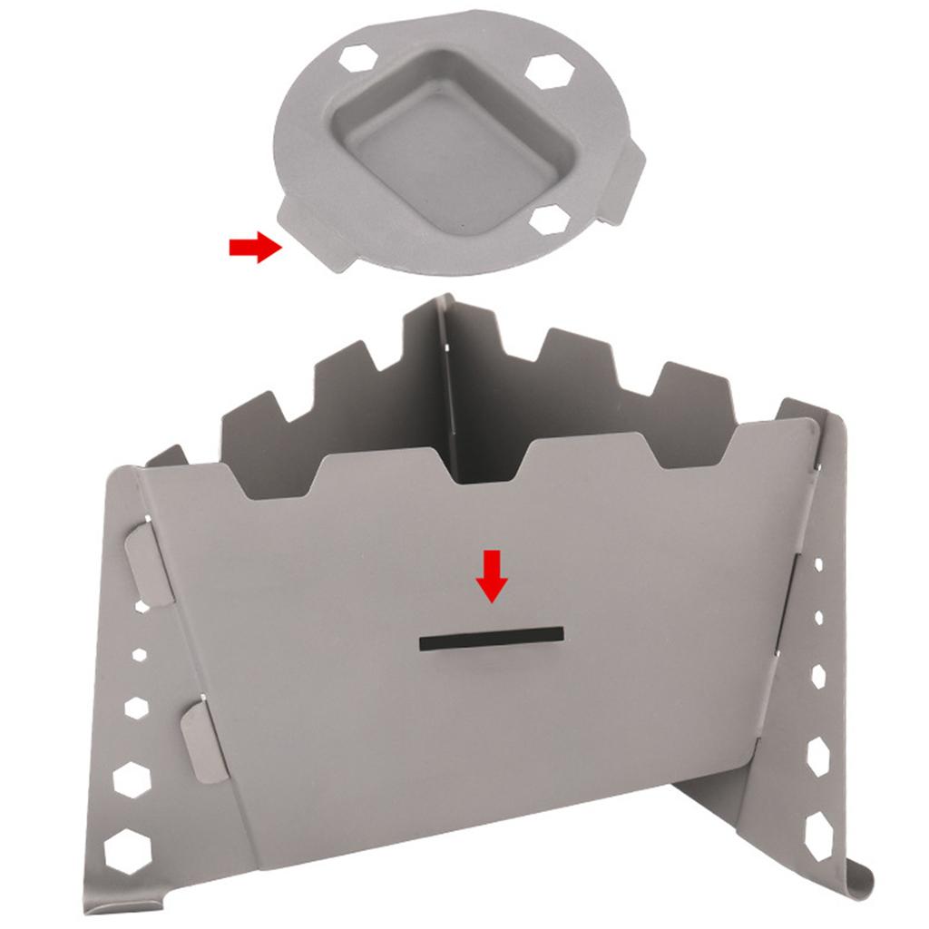 Solid Fuels Stove Folding Stove Solid Fuels Stove Tablets with Side Panel Foldable Barbecue Stove for Camping Hiking