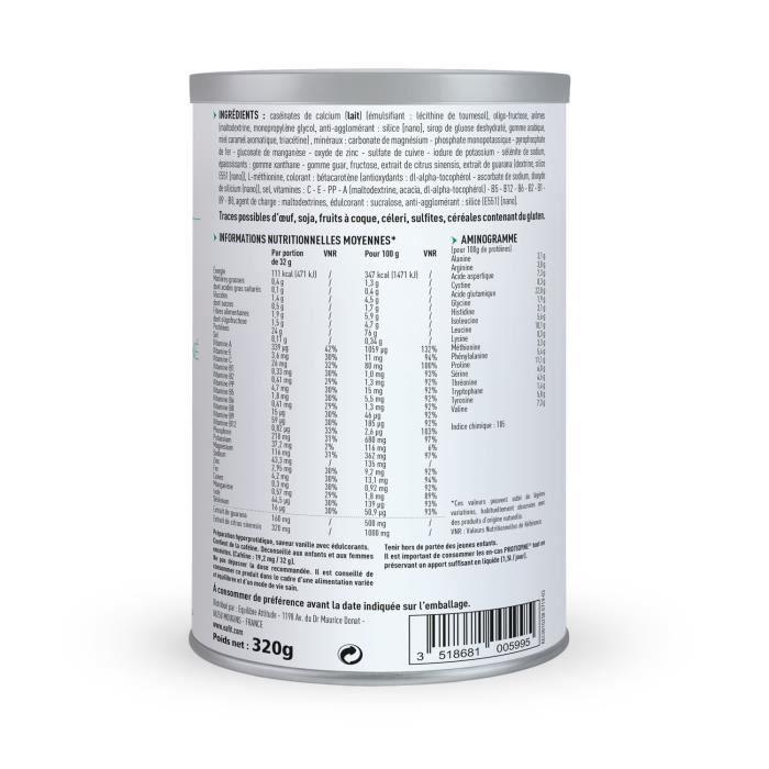 Eafit protidyne protéine dynamisante goût vanille 320g