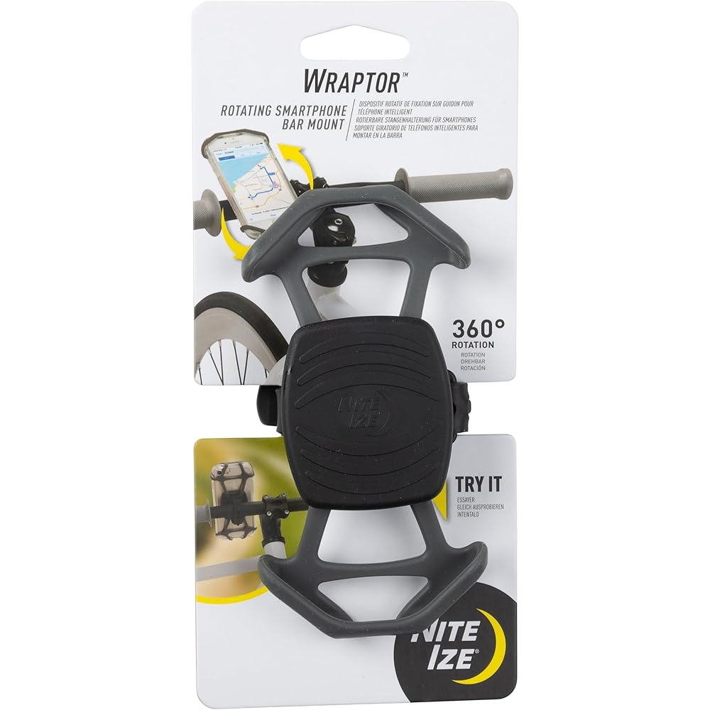 Niteize Raptor Smartphone Bike Mount Silicone Holder Rotatable Easy Installation