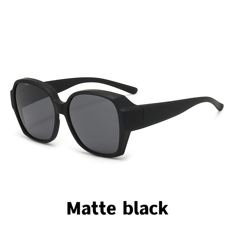 Moderne Vintage-Sonnenbrille, polarisiert, UV-beständig, zum Überziehen, übergroßer quadratischer Rahmen, modische Brille für Damen und Herren polaried lens