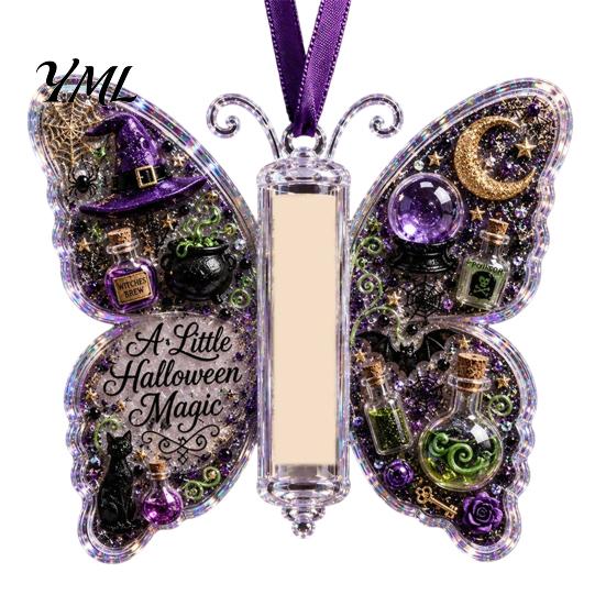 Graduation Money Gift Box Acrylic Butterfly Cash Ornament, Christmas Halloween Holder with Clear Rolled Bill Storage Container Compartment,