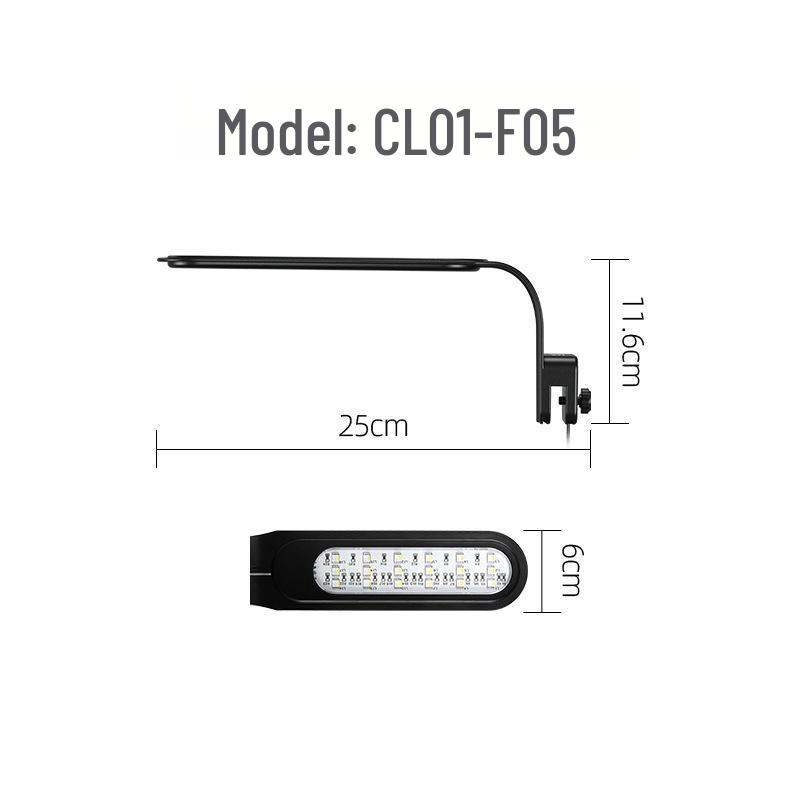 Ultra-Thin 5W Waterproof LED Fish Tank Light with 18 LEDs, 7 Color Options