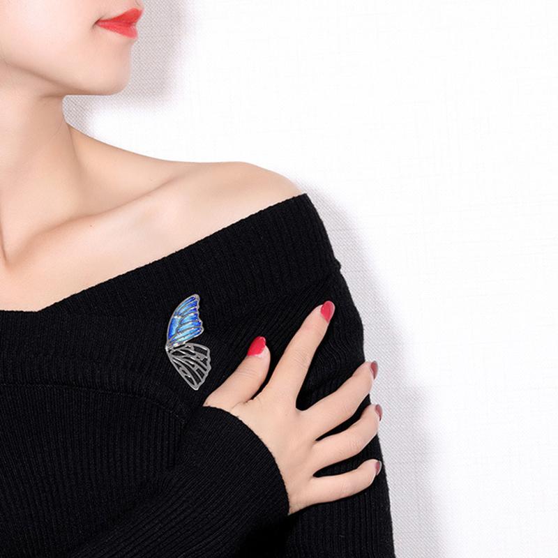 Niebieska Broszka Motyl Damska Prosta Broszka Przypinka Sukienka Kurtka Akcesoria Emaliowana Przypinka Broszki Dla Kobiet