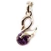 Les Trésors De Lily [C4673] - Amethyst 'Swan' Silver Pendant