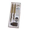Vintage Gold Feather Fountain Pen Set - British Style Creative Christmas Gift
