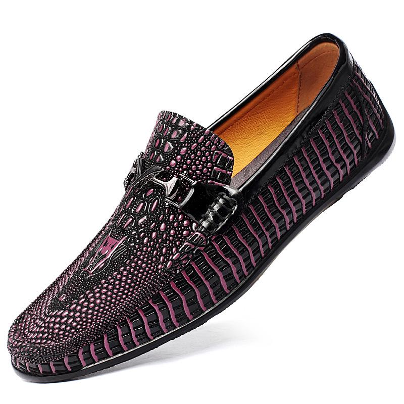 Men s Genuine Leather Slip-On Loafers - Soft Sole, Casual Summer Driving Shoes 36