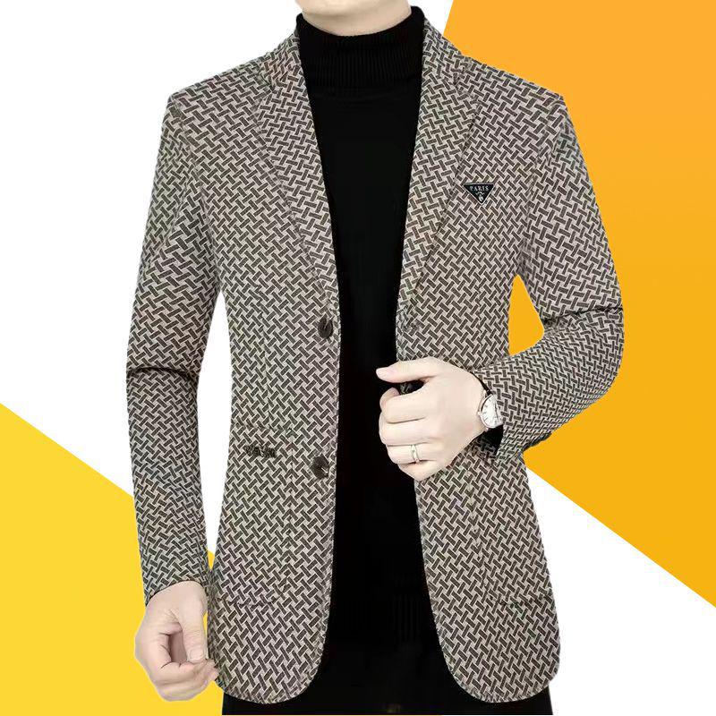 Herren Dicke Herbst/Winter Business Casual Sakko für Männer mittleren Alters