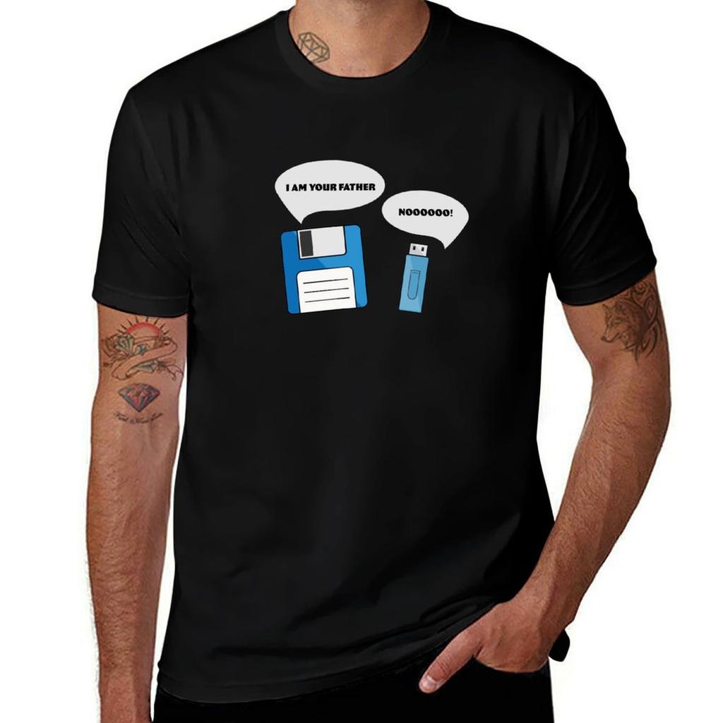 I Am Your Father Floppy Disk Pen Drive Usb Colour Tshirt Big Size Daily Wear Tshirt