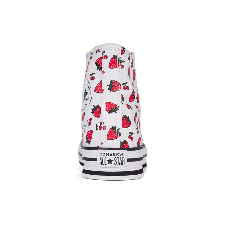 Converse Chuck Taylor All Star Platform Eva High Top Kids Canvas Shoes Fruit White Red Kids sneaker 668016C