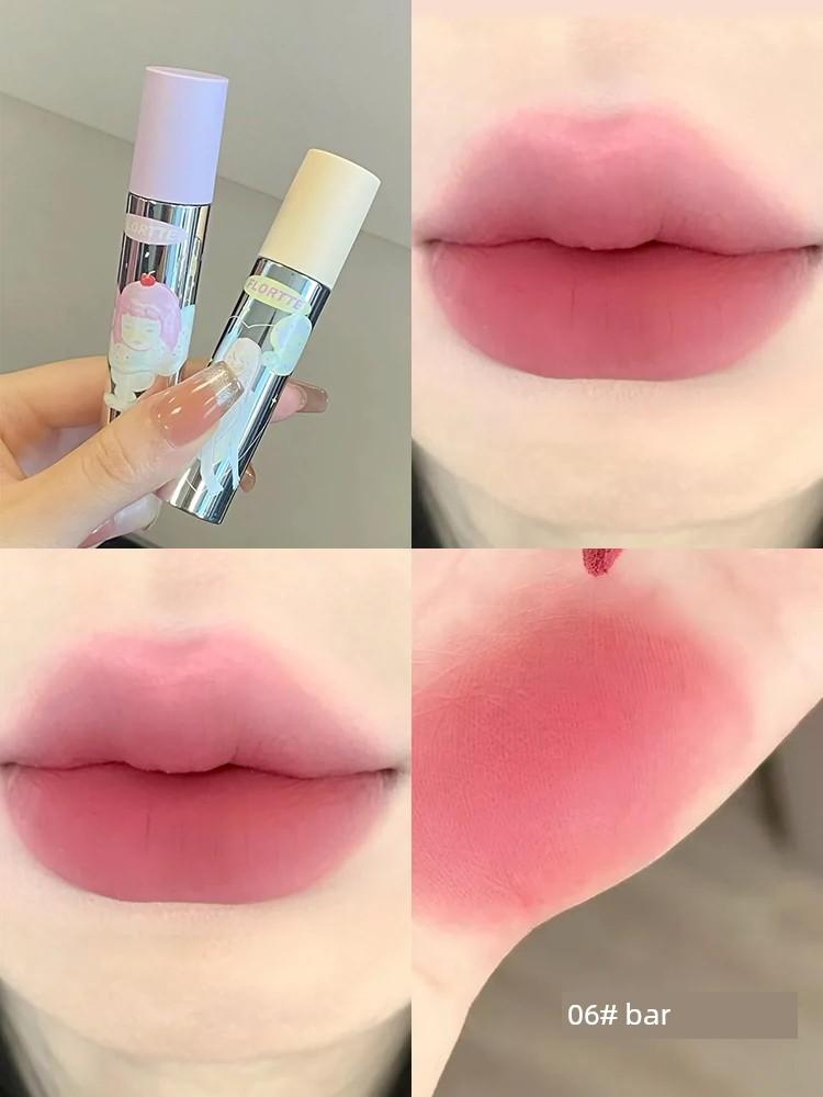 Flortte FLORTTE Milk Pastry Lip Balm Girls' Dormitory Matte Finish Velvet Lip Mud Lip Lacquer Lipstick