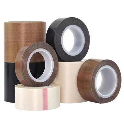 10m/Roll High Temperature PTFE Tape Wear Resistant Waterproof Cloth Tape Durable Insulated Fiberglass Adhesive Tape