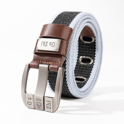 Canvas Pin Buckle Belt Men's Lengthened Pant Belt