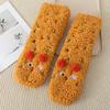 1 Pair Women'S Cute Cartoon Pom Pom Plush Socks, Ultra-Soft Lamb Thick Warm Home Socks, Winter Comfortable Non-Slip Floor Sleeping Socks