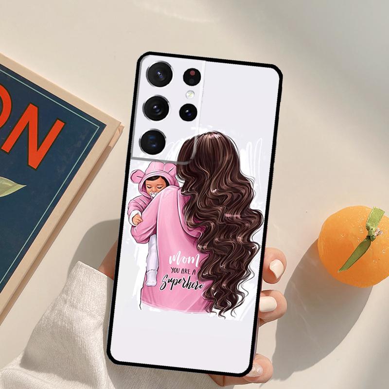Mom Daughter Girl Son Dad Phone Case For Samsung Galaxy S26 S25 S20 S21 S22 S23 S24 Ultra S10 Plus S25 FE Back Cover