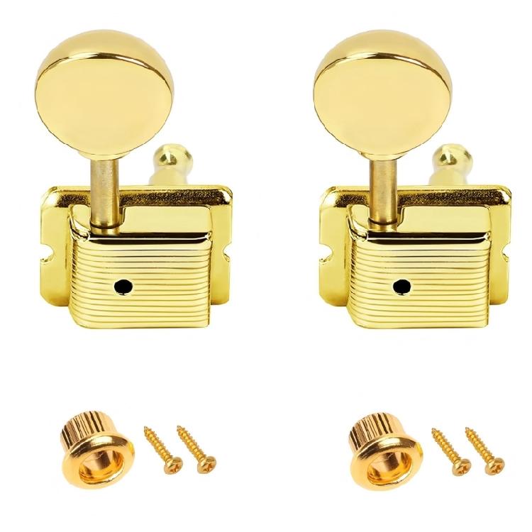 Electric Guitar String Tuning Pegs 15:1 Ratio Semi Closed Split Shaft Machine Heads Replacement For Reliable Performances