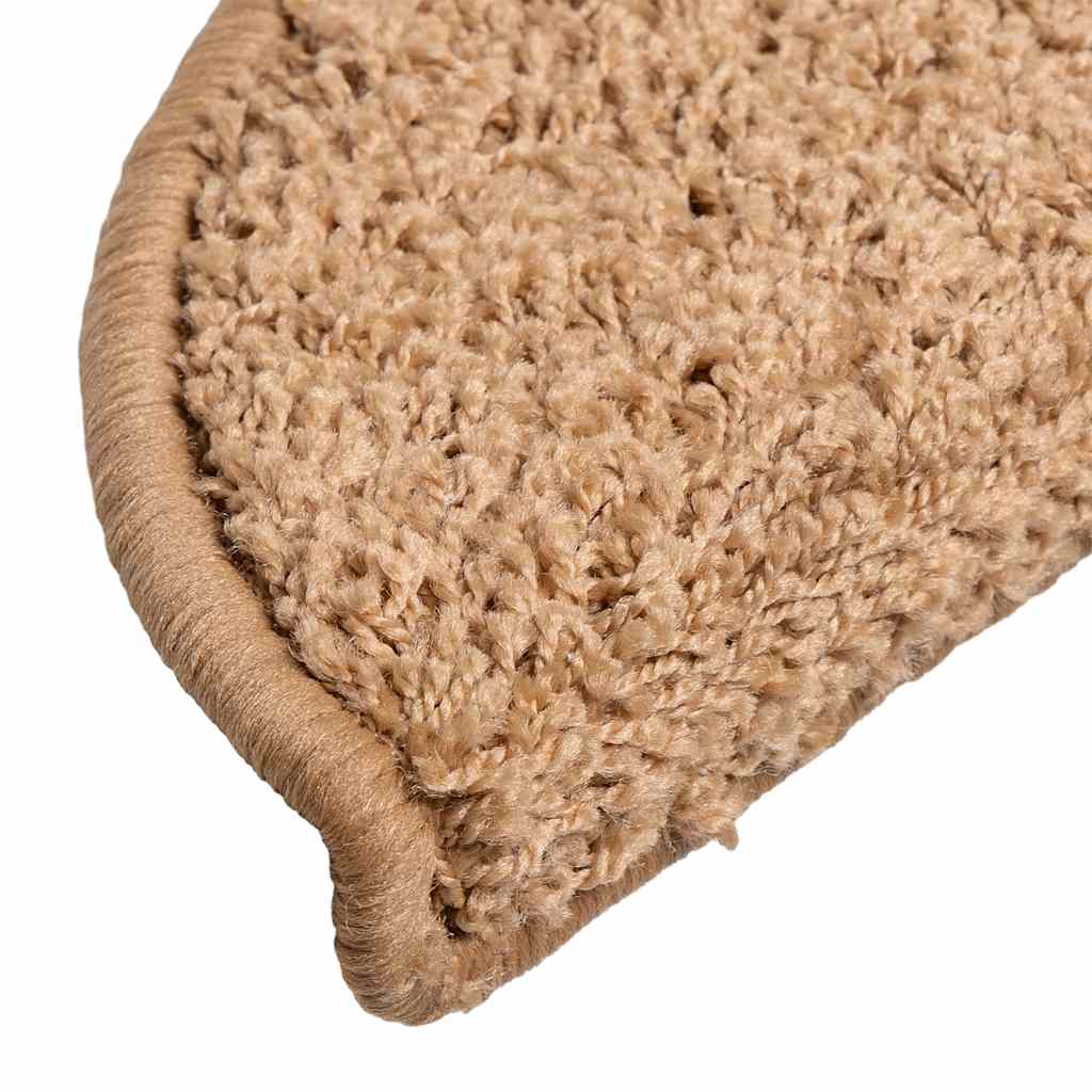 Step Mats 30 pcs 56 x 17 x 3 cm Beige Semi Round