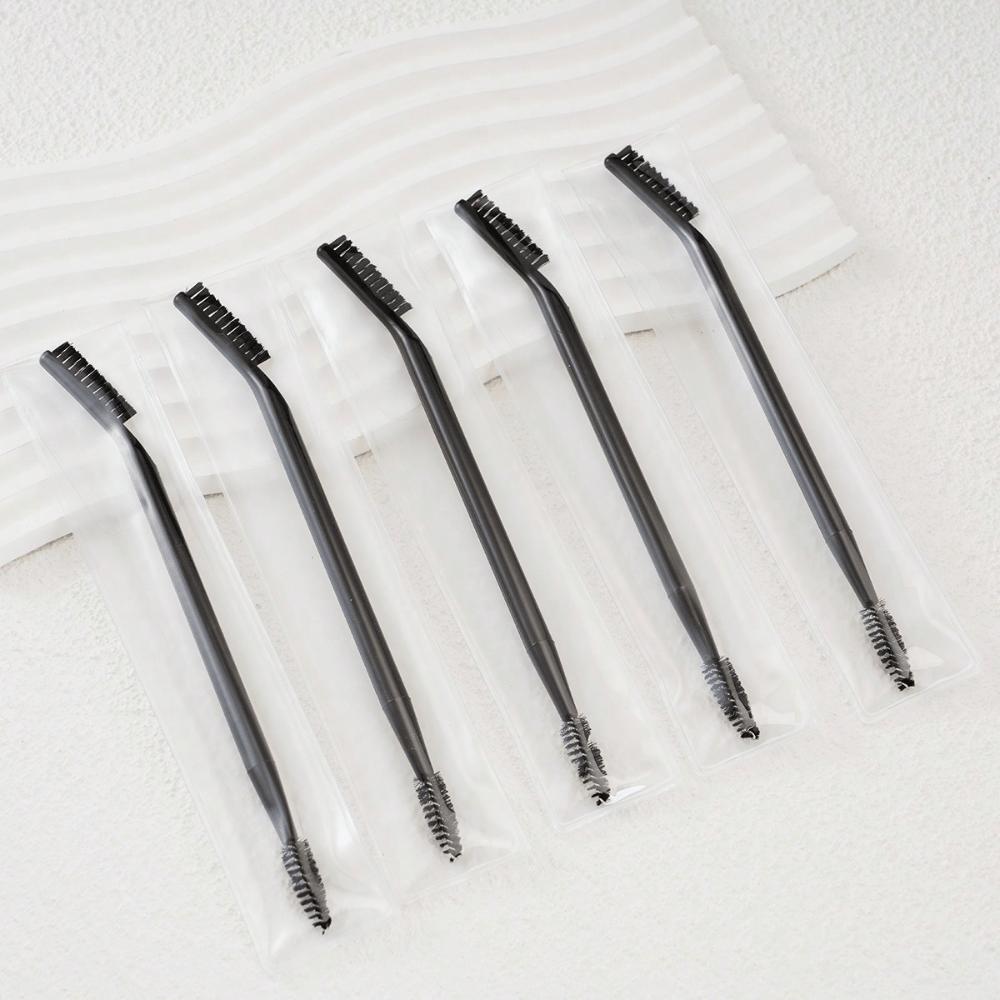 1pc Refreshed Version Beginners' Beauty Brush For Eye Makeup, Dual-Ended Eyelash Comb & Spiral Eyebrow Brush, Portable