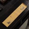 Waterproof Small Size Bamboo Weaving Tea Mat Heat Insulation Cup Mat Zen Style Print Tea Ceremony Accessories Chinese Style