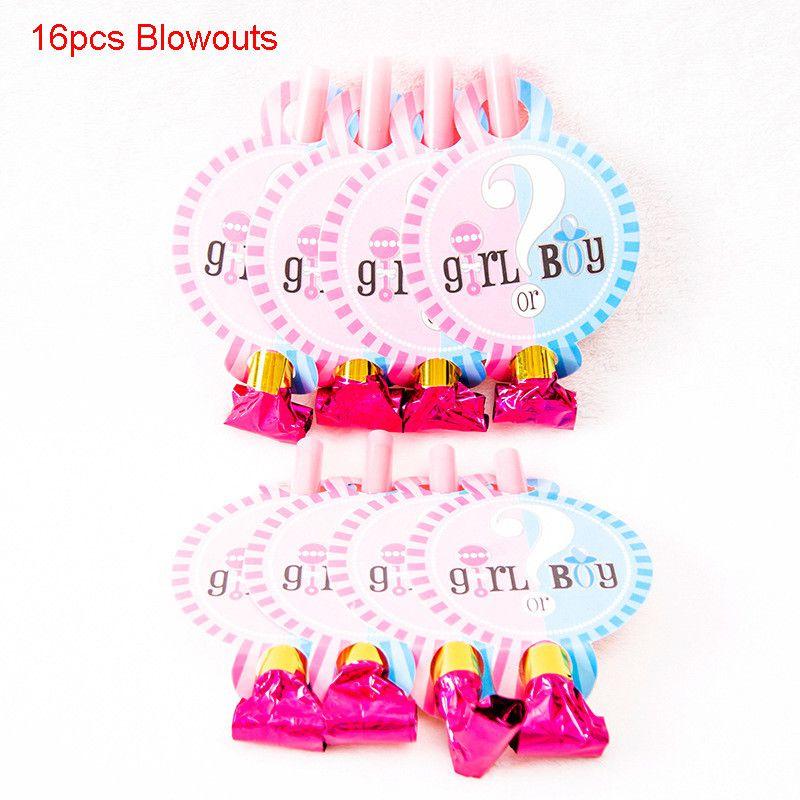 Baby Gender Reveal Party Decoration Boy Or Girl Disposable Tableware Pink Blue