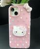 3D DIY Hello Kitty Bow Case For Samsung A57 A56 A17 A07 A53 A14 A15 A55 A32 A53 A35 A26 A12 A03 A52 A13 5G 2 in 1 Phone Casing
