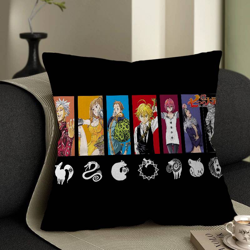 THE Seven Deadly Sins Pillow Cover Sofa Cushion Cover Home Room Decoration Children Gift
