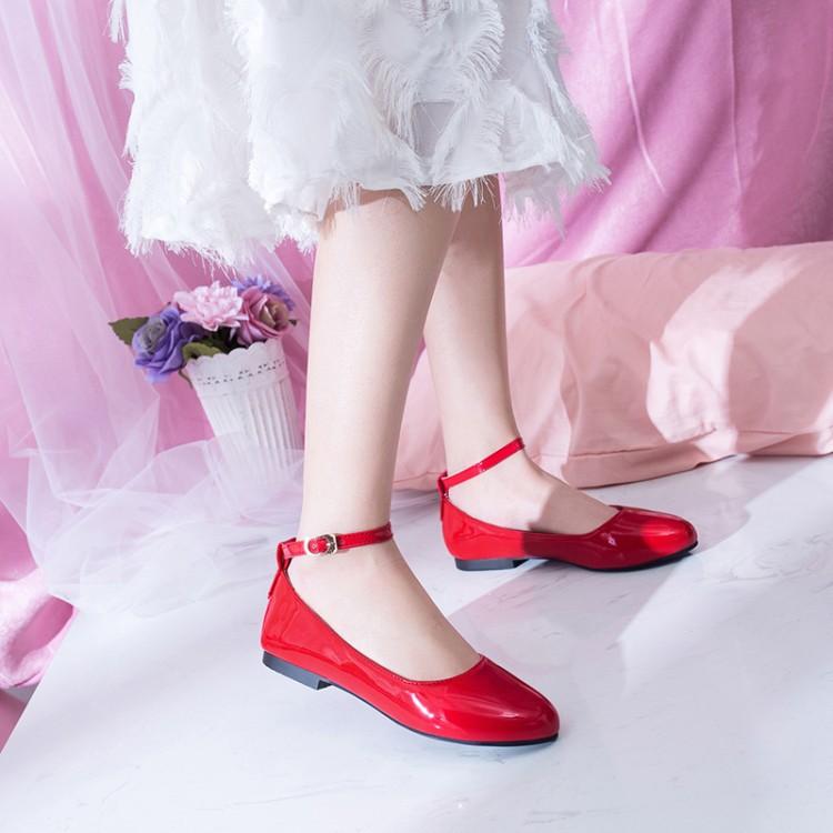 Foreign trade thick heel single shoes women's 2025 summer pointed high heel one-word buckle single shoes black interview work shoes large size