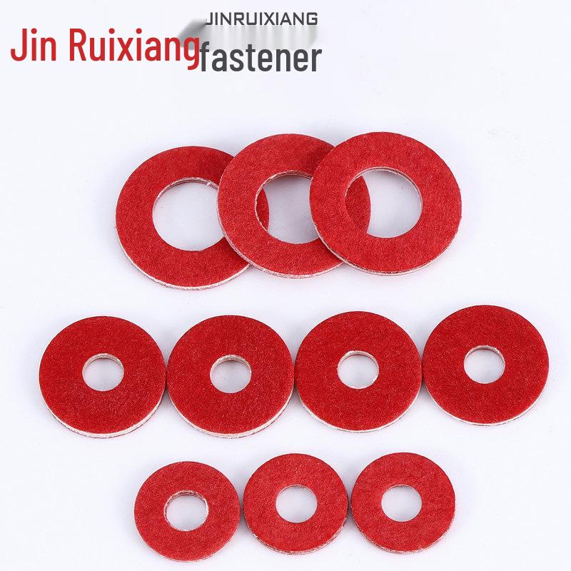 

Red Steel Insulation Gasket: M2-M8 Sizes, Flat Meson Paper Pad. M4*8*0.8