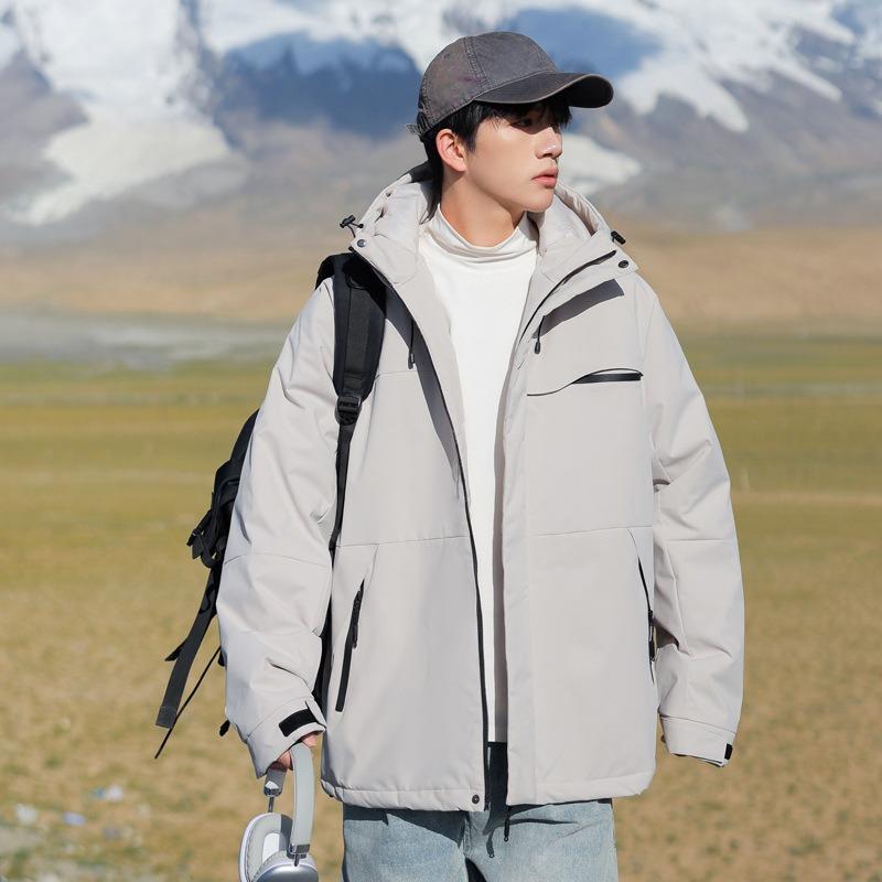 Herbst und Winter neue Kapuzen-Baumwolljacke Daunenbaumwolle Herren und Damen Trendmode verdickte warme Baumwolljacke