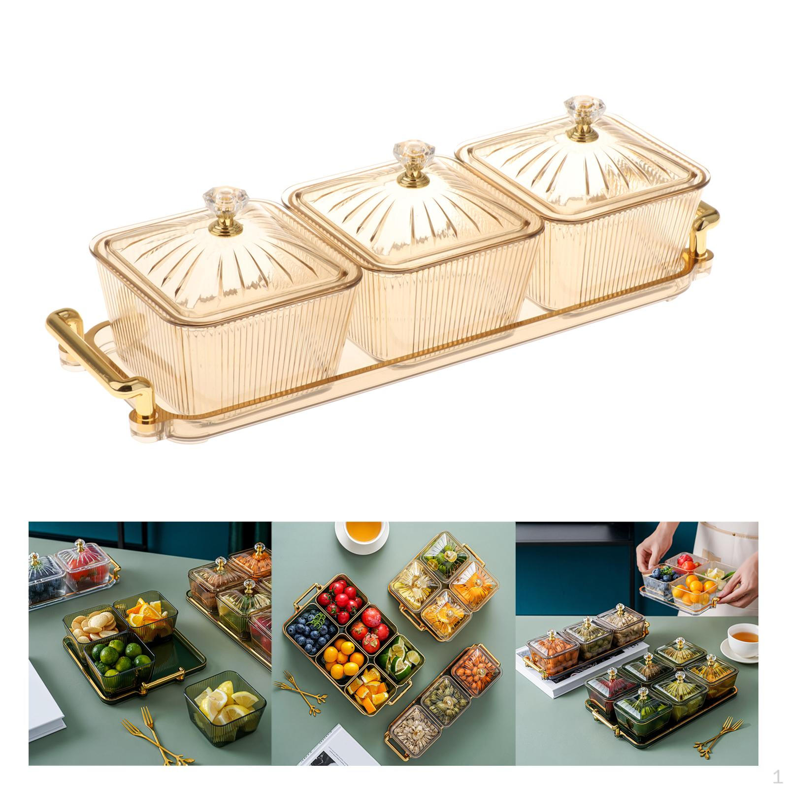 Dried Fruit And Nut Platter for Special Occasions amber 3 grid