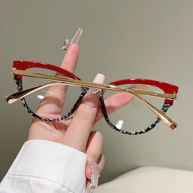 Vintage Cat Eye Anti Blue Light Optical Lens Glasses Women Luxury Myopia Customize Prescription Photochromic Eye Glasses Frame
