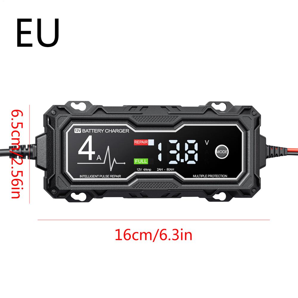 Car Battery Charger Repair Automatic Smart Trickle With LED Display Multiple Protection Automatic Smart Trickle Car Battery
